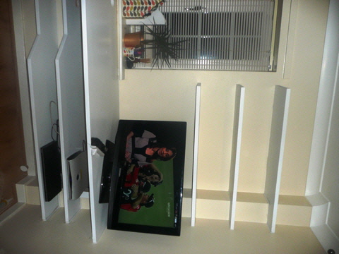 office desk and storage
